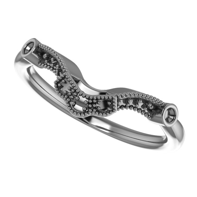 Band Mounting for 7 mm Square Ring view 5