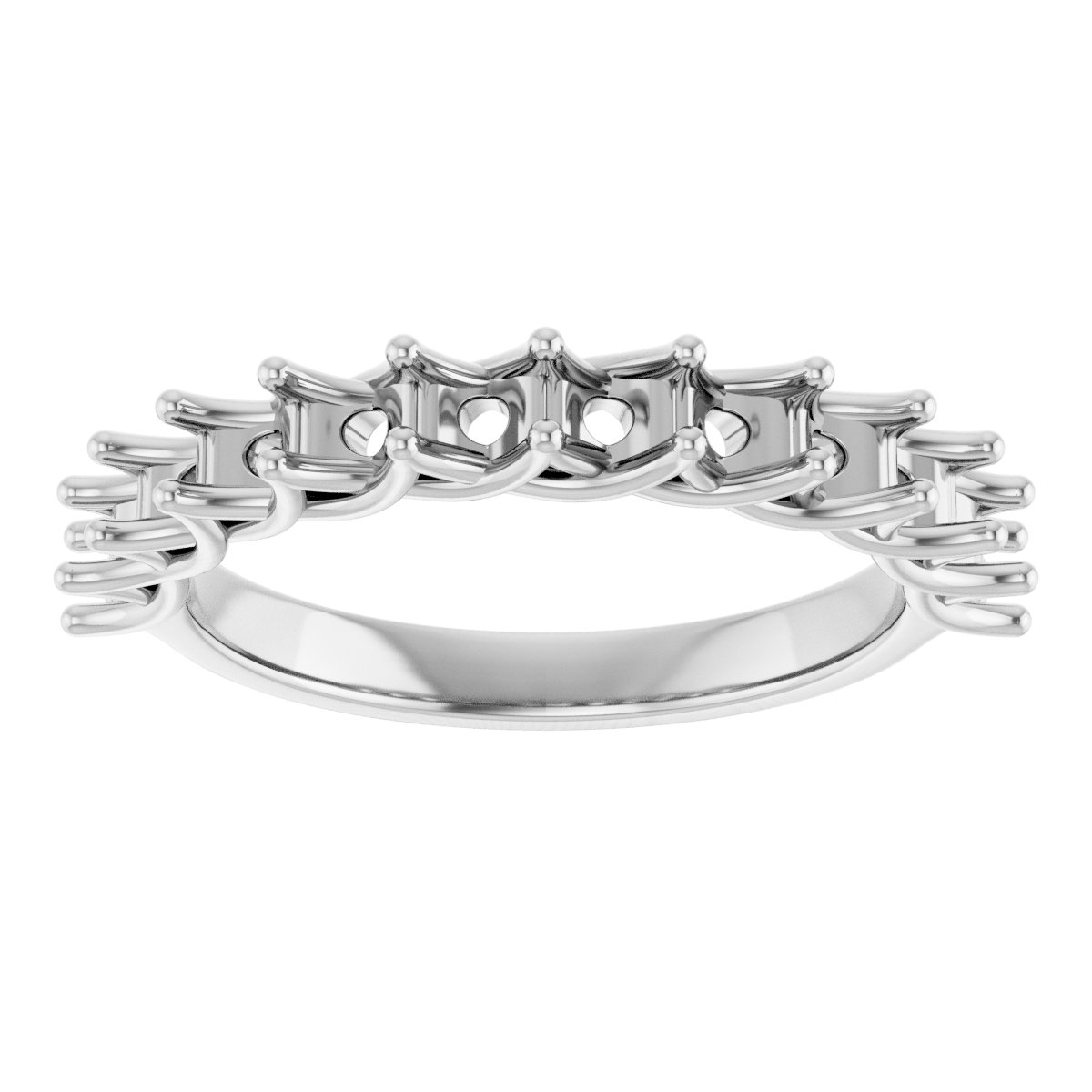 14K White 1 1/8 CTW Diamond Anniversary Band