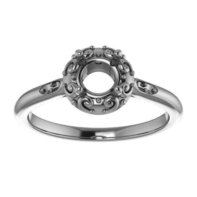 12x8 mm Pear Ring Mounting view 3