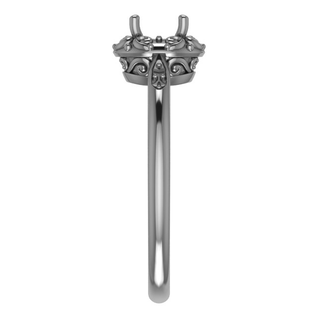 12x8 mm Pear Ring Mounting view 4