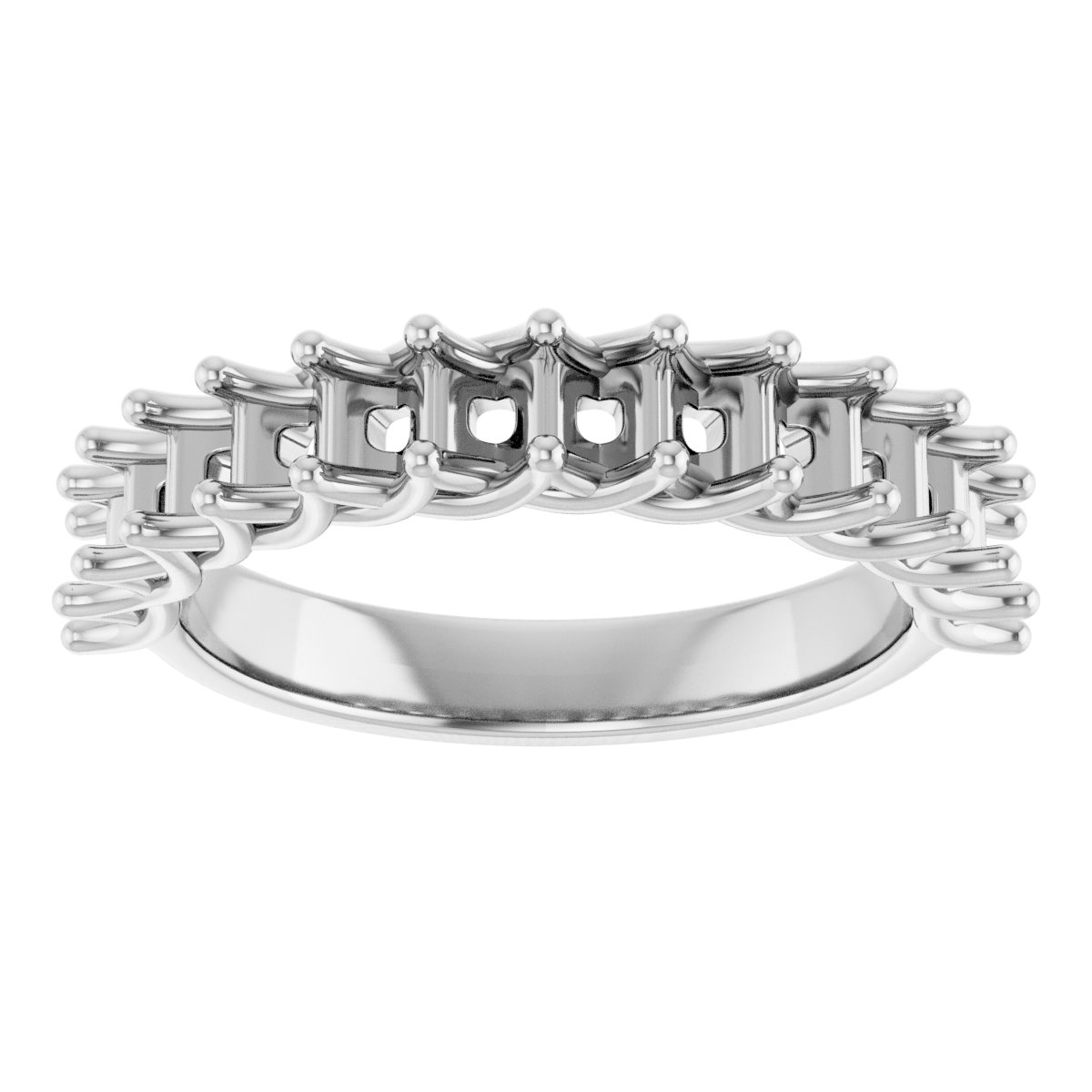 14K White 1 1/3 CTW Diamond Anniversary Band