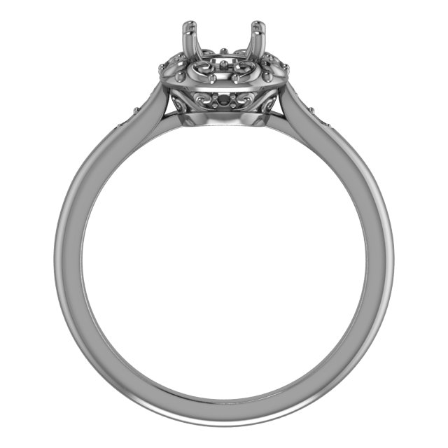 12x8 mm Pear Ring Mounting view 2
