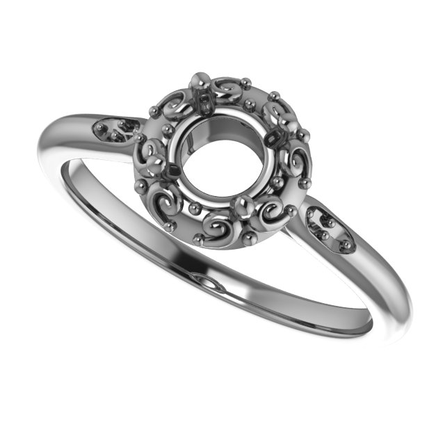 12x8 mm Pear Ring Mounting view 5