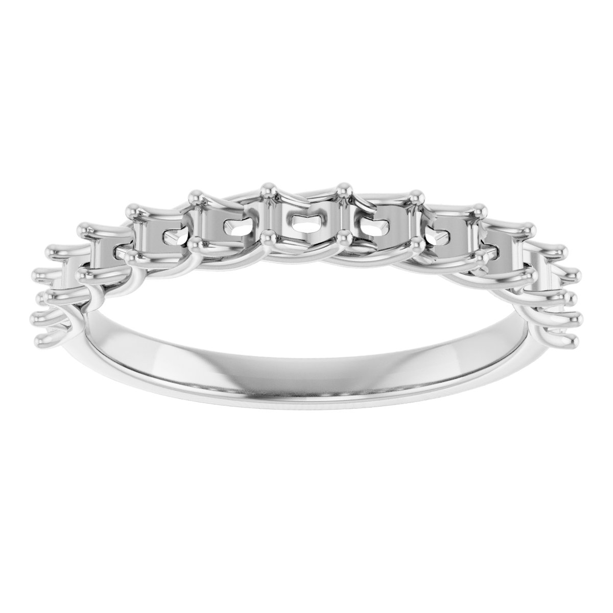 14K White 3/8 CTW Diamond Anniversary Band