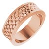 14K Rose 6 mm Scale Patterned Band Size 4.5 Ref 16241032