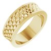 14K Yellow 6 mm Scale Patterned Band Size 4.5 Ref 16241031