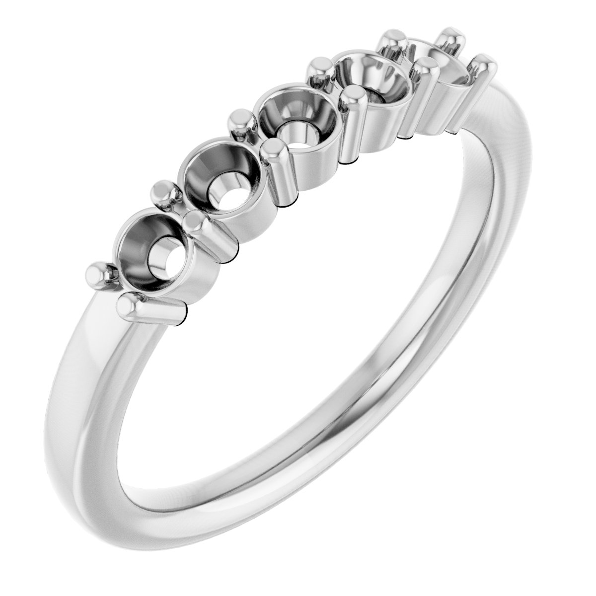 14K White 1/2 CTW Natural Diamond Anniversary Band