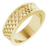 14K Yellow 6 mm Scale Patterned Band Size 5.5 Ref 16241039