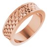 14K Rose 6 mm Scale Patterned Band Size 6 Ref 16241044
