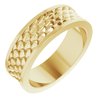 14K Yellow 6 mm Scale Patterned Band Size 6 Ref 16241043