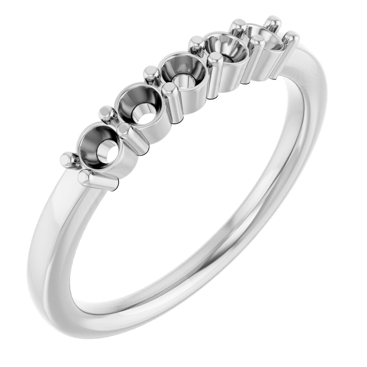 14K White 3/8 CTW Natural Diamond Anniversary Band