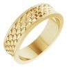 14K Yellow 6 mm Scale Patterned Band Size 8.5 Ref 16241063