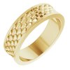 14K Yellow 6 mm Scale Patterned Band Size 8 Ref 16241059