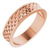 14K Rose 6 mm Scale Patterned Band Size 12 Ref 16241092