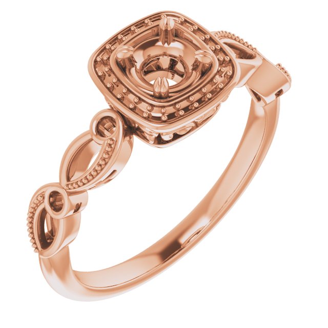 Halo-Style Sculptural Engagement Ring