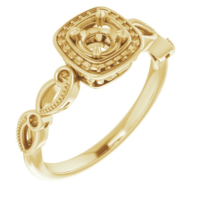 Halo-Style Sculptural Engagement Ring