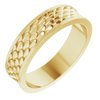14K Yellow 6 mm Scale Patterned Band Size 11 Ref 16241083