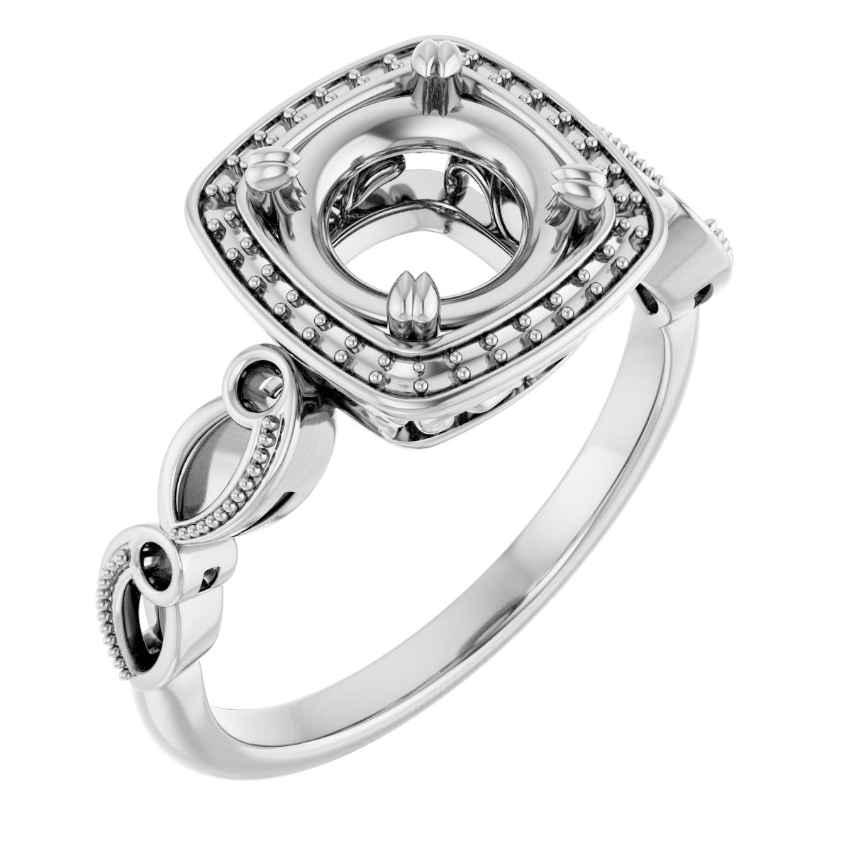 Halo-Style Sculptural Engagement Ring