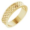 14K Yellow 6 mm Scale Patterned Band Size 11.5 Ref 16241087