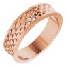 14K Rose 6 mm Scale Patterned Band Size 10.5 Ref 16241080