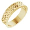 14K Yellow 6 mm Scale Patterned Band Size 10.5 Ref 16241079