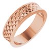 14K Rose 6 mm Scale Patterned Band Size 9 Ref 16241068