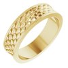 14K Yellow 6 mm Scale Patterned Band Size 9 Ref 16241067