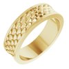 14K Yellow 6 mm Scale Patterned Band Size 7 Ref 16241051