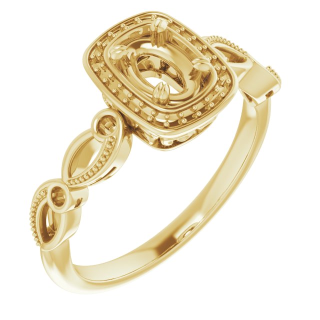 Halo-Style Sculptural Engagement Ring