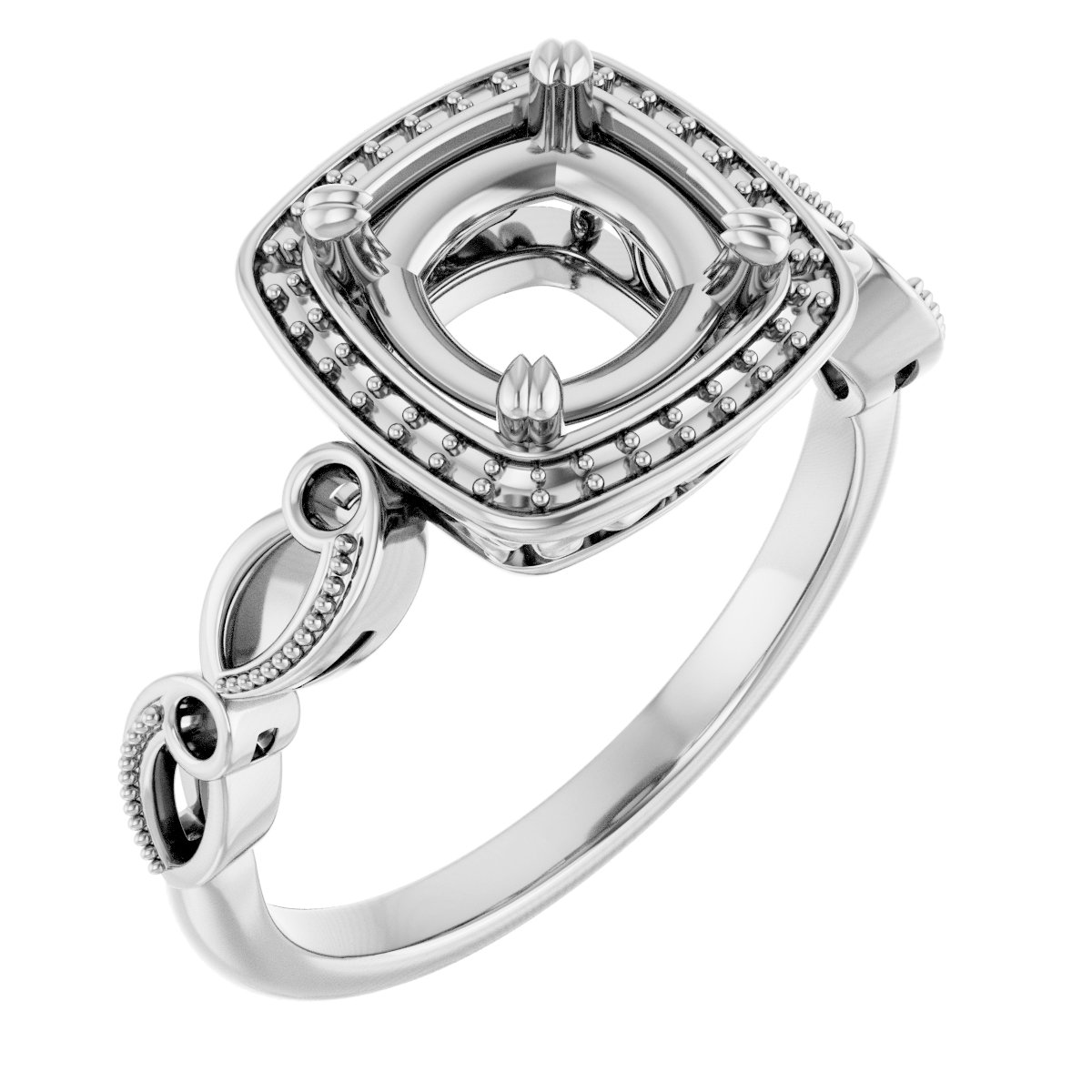 Halo-Style Sculptural Engagement Ring