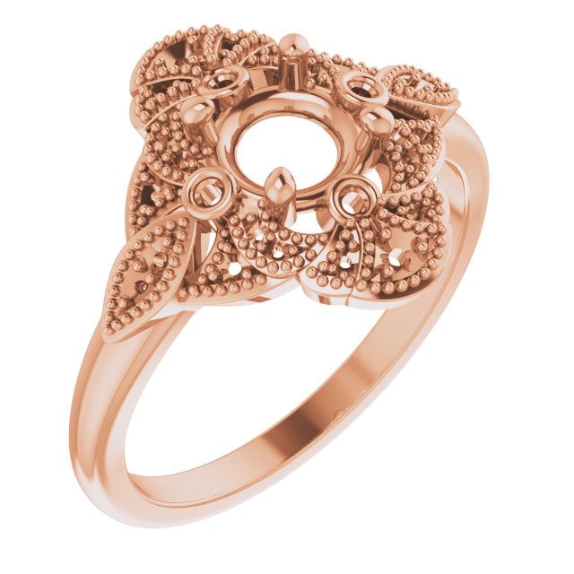 Accented Vintage-Inspired Engagement Ring or Band
