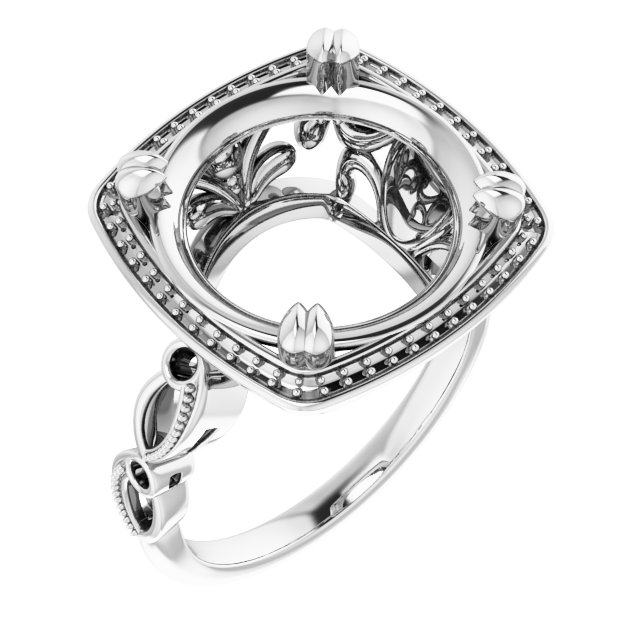 Halo-Style Sculptural Engagement Ring