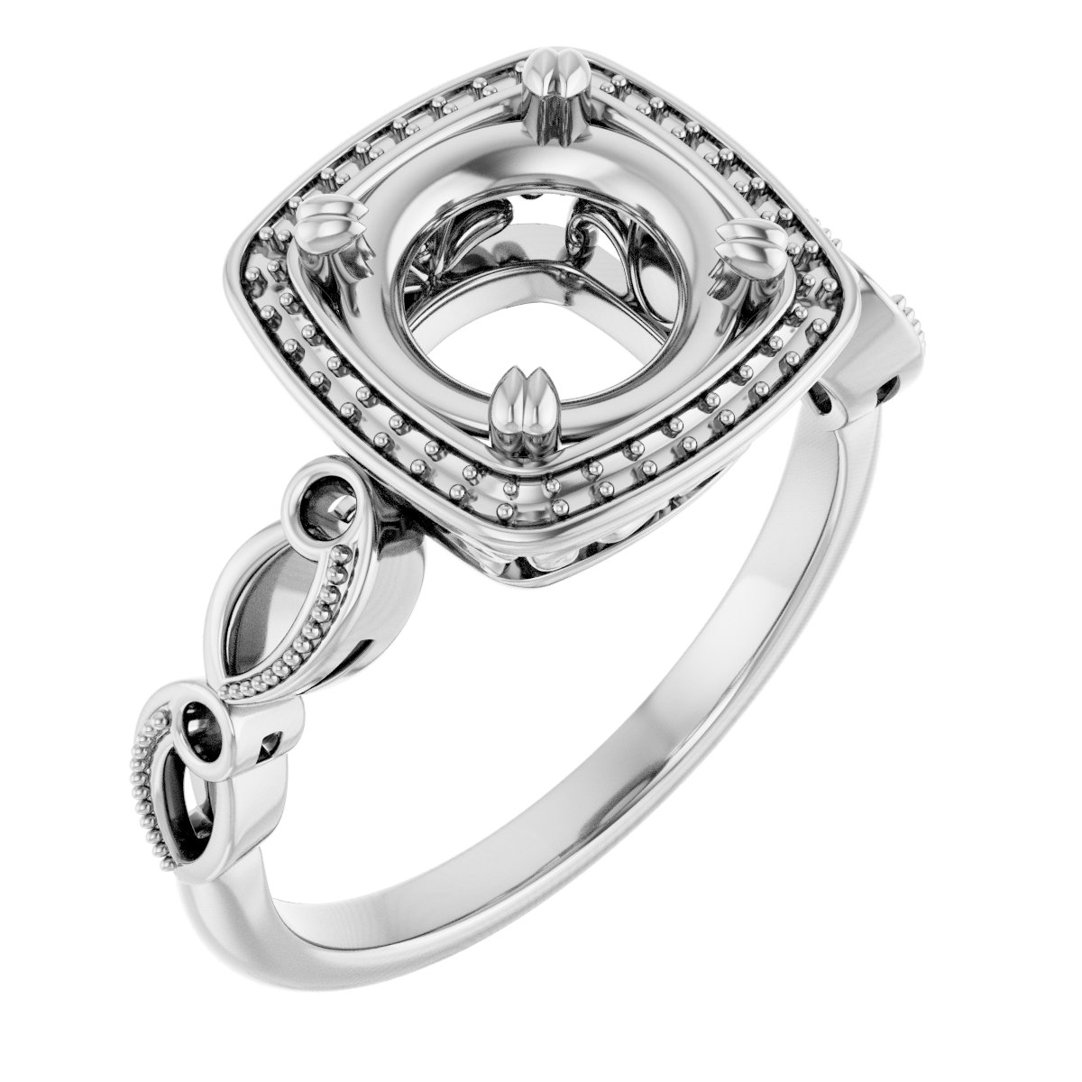 Halo-Style Sculptural Engagement Ring