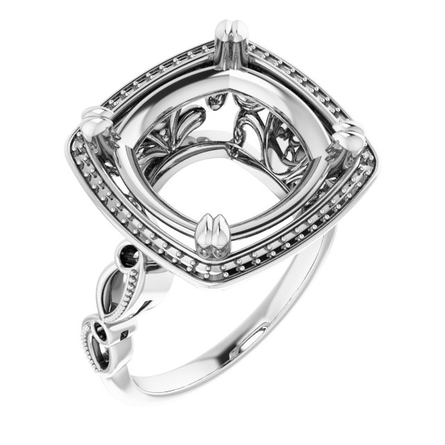 Halo-Style Sculptural Engagement Ring