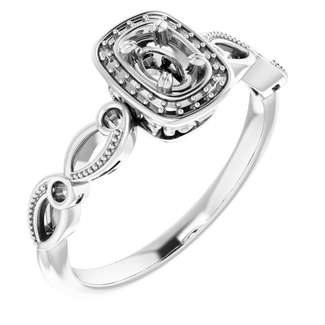 Halo-Style Sculptural Engagement Ring