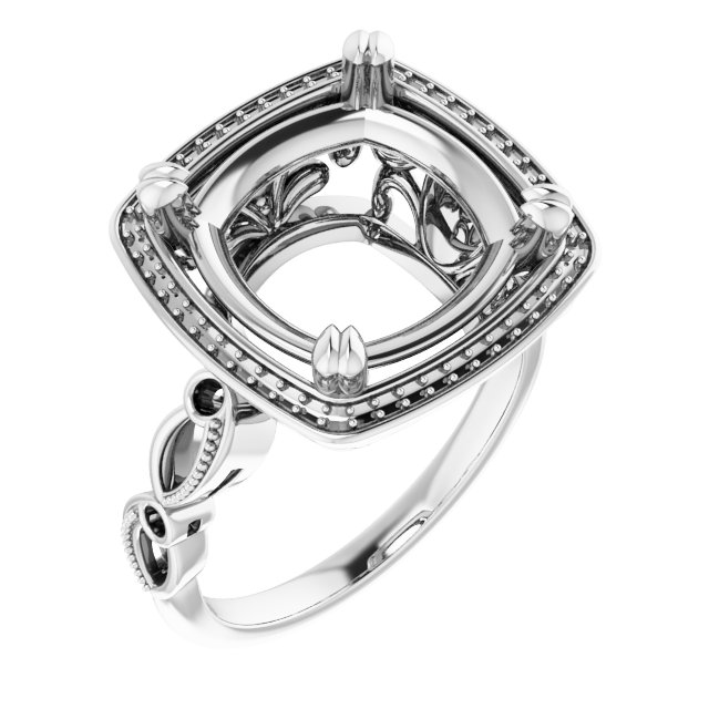 Halo-Style Sculptural Engagement Ring