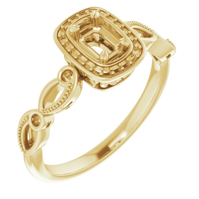 Halo-Style Sculptural Engagement Ring