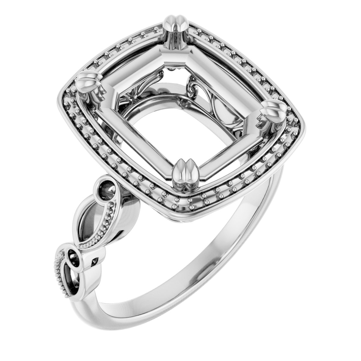 Halo-Style Sculptural Engagement Ring