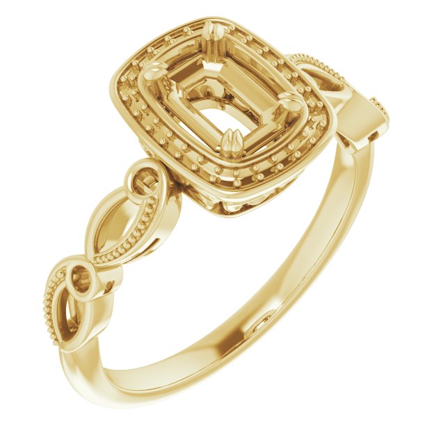 Halo-Style Sculptural Engagement Ring