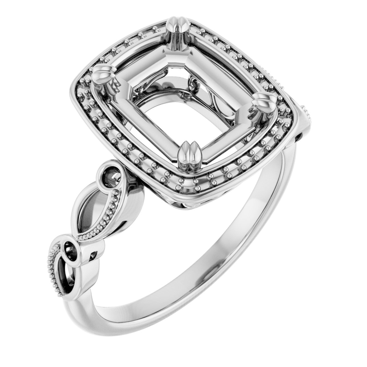 Halo-Style Sculptural Engagement Ring