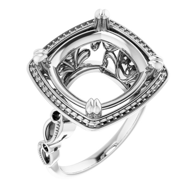 Halo-Style Sculptural Engagement Ring