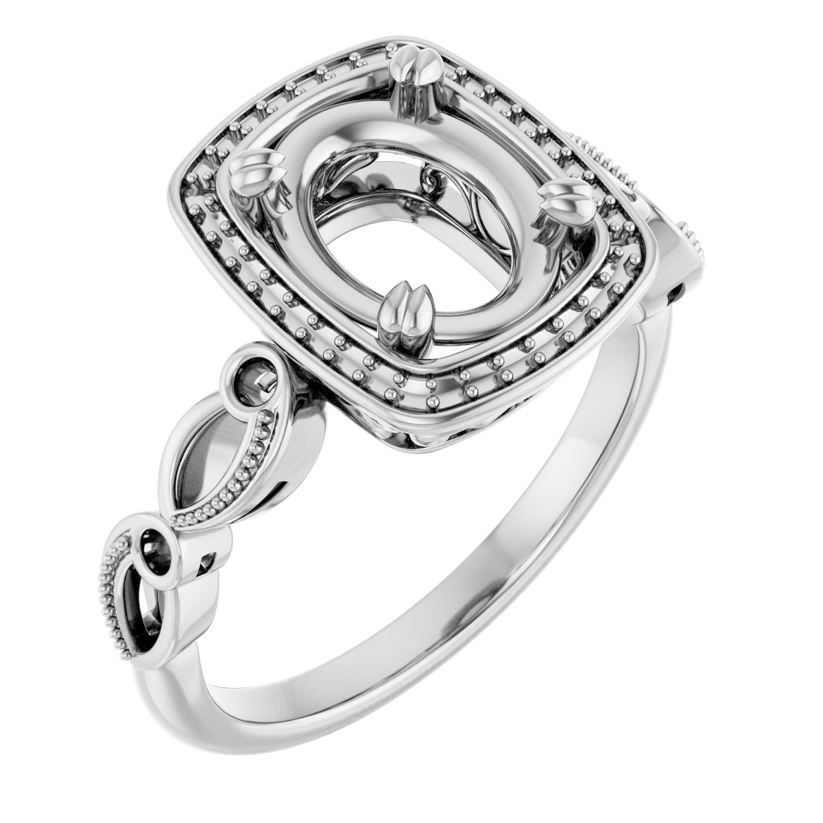 Halo-Style Sculptural Engagement Ring