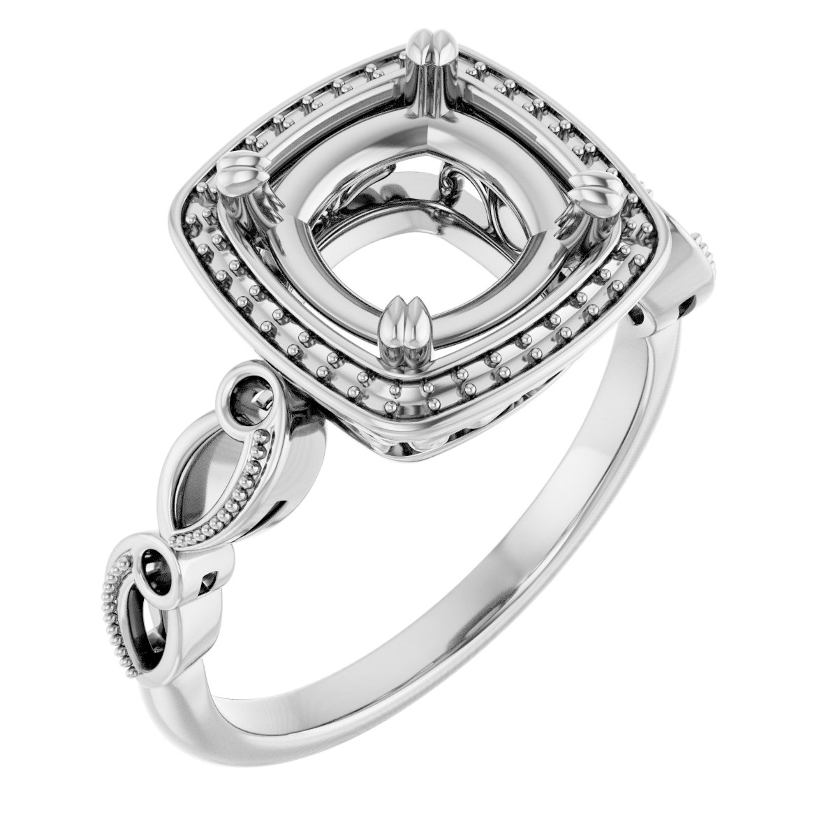 Halo-Style Sculptural Engagement Ring
