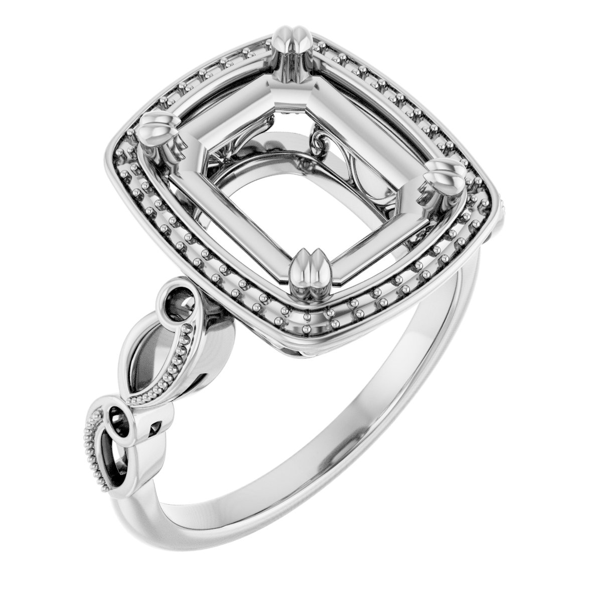 Halo-Style Sculptural Engagement Ring