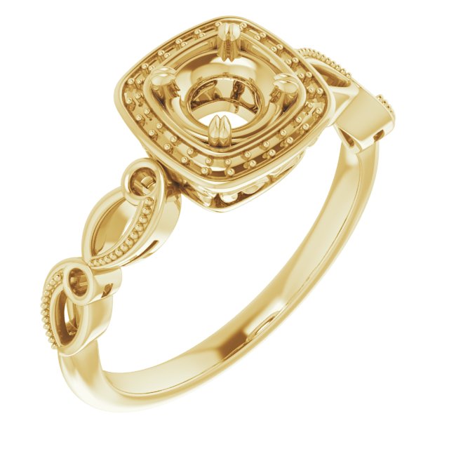 Halo-Style Sculptural Engagement Ring