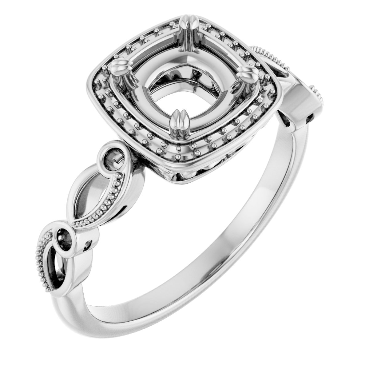 Halo-Style Sculptural Engagement Ring