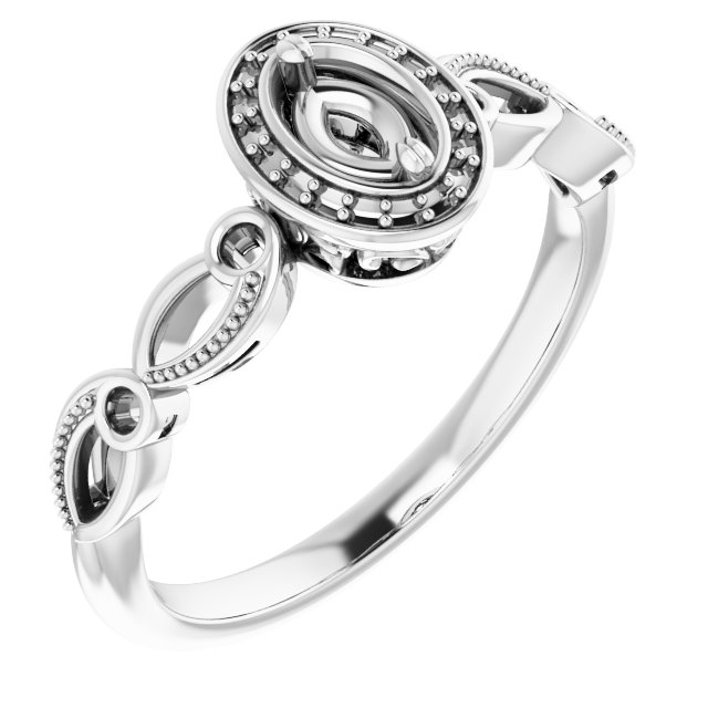 Halo-Style Sculptural Engagement Ring