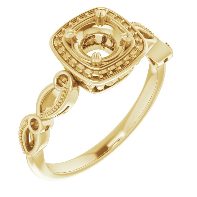 Halo-Style Sculptural Engagement Ring