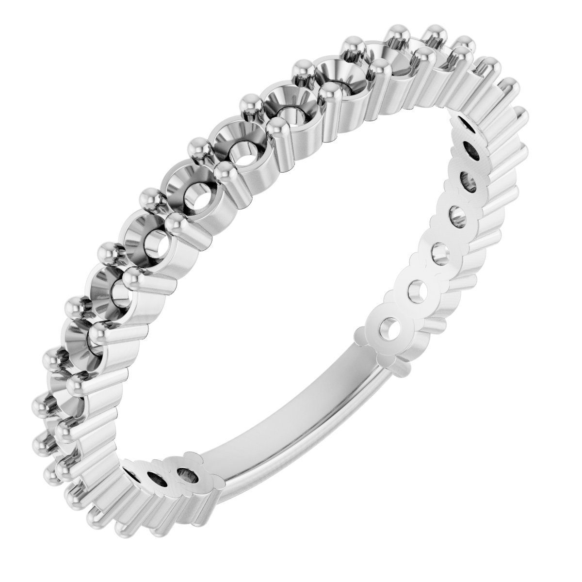 14K White 3/4 CTW Lab-Grown Diamond Anniversary Band