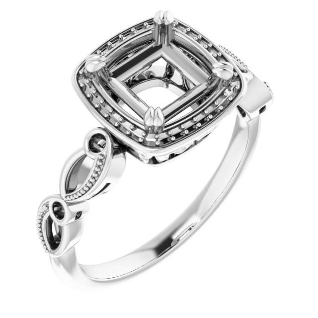 Halo-Style Sculptural Engagement Ring